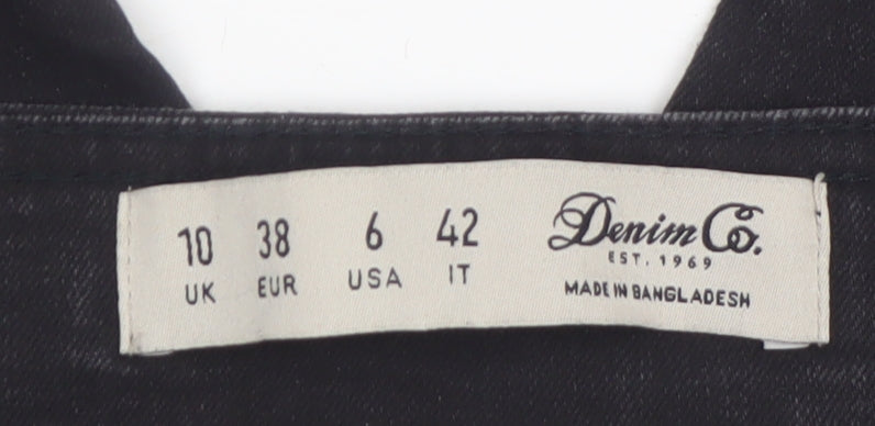Additional view of Denim Co. Women’s Black Skinny Jeans, size UK 10, Stretch Denim