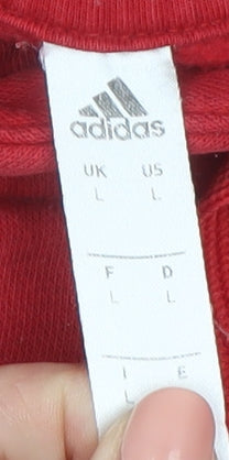 Additional view of Adidas Men’s Red Pullover Hoodie L Regular Fit Sports Fleece