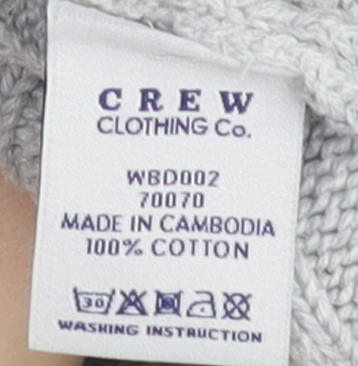 Crew Clothing Co. Women's Grey Cotton Cable Knit V-Neck Jumper Size 16