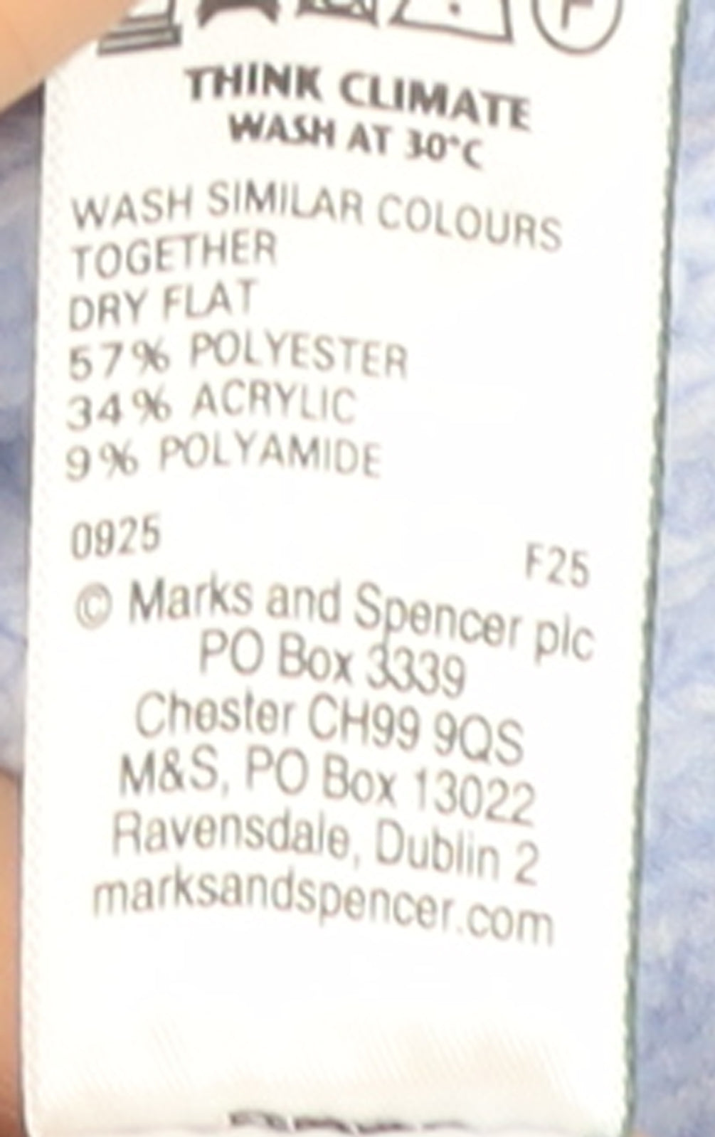 Marks & Spencer Women Blue Knit Crew Neck Jumper Size S
