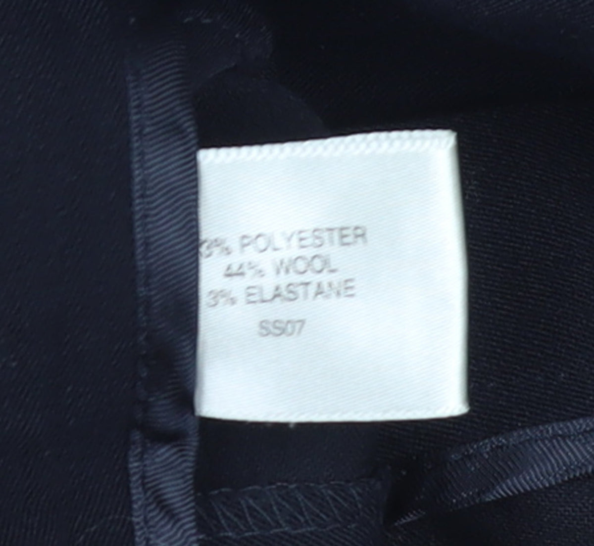 Country Casuals Women Black Wool Blend Mid Rise Straight Leg Trousers Size 16