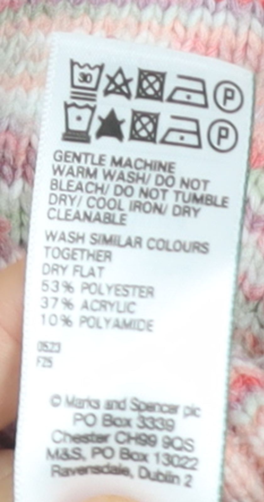 Marks & Spencer Women’s Multicoloured Roll Neck Knit Jumper M