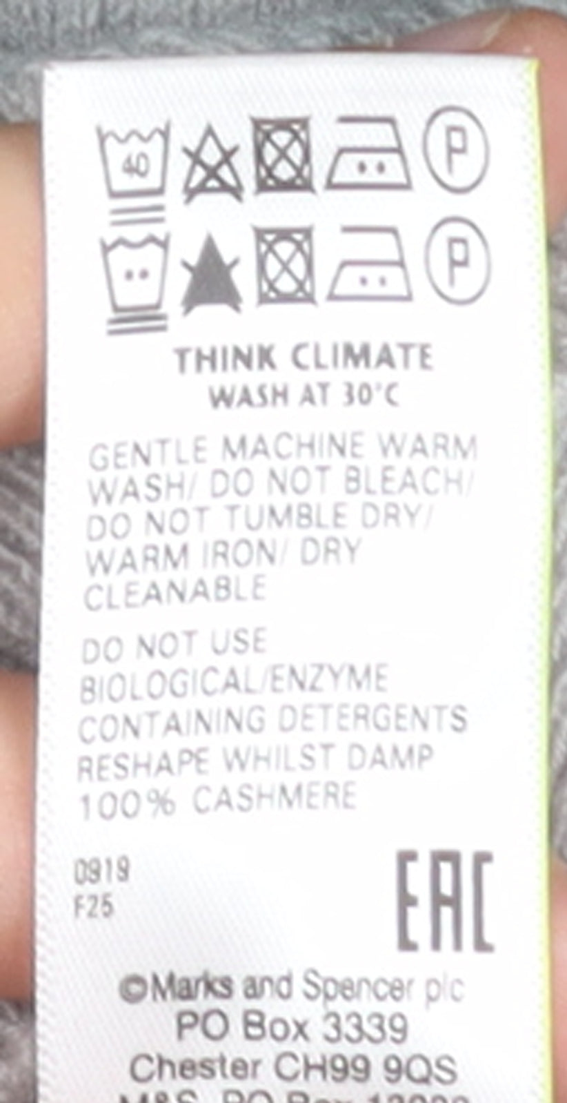 Marks & Spencer Autograph Women Grey Cashmere Star Jumper Size 6