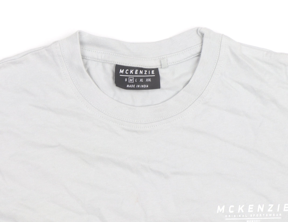 McKenzie Men's Grey Cotton Crew Neck Short Sleeve T-Shirt Size M