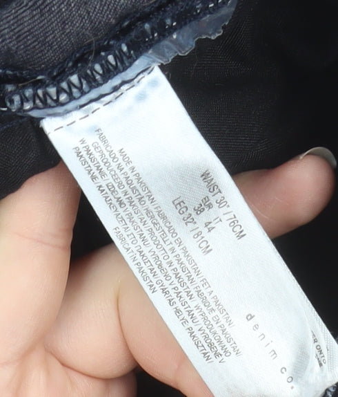 Brand and care label for Denim Co Men's Blue Slim Tapered Cargo Jeans 30W 32L