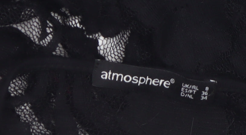 Additional view of Atmosphere Women’s Black Lace Kimono Blouse, size UK 8, Long Sleeve