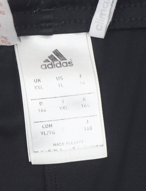 Additional view of Adidas boys’ black climalite athletic shorts size yxl 164 polyester