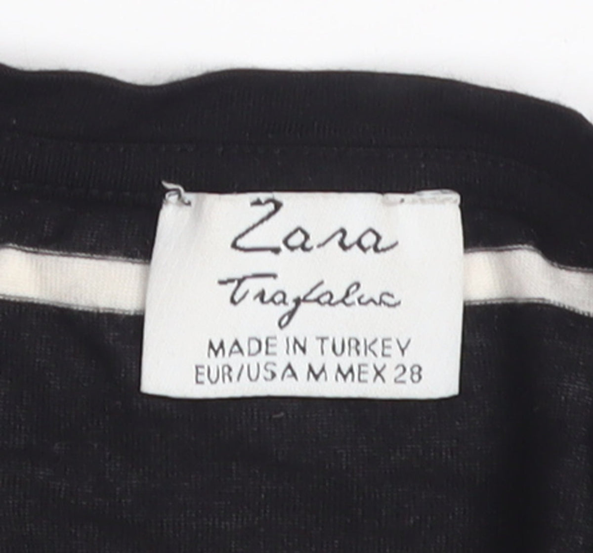 Zara Women Black Striped T-Shirt Dress Size 12 Casual Jersey