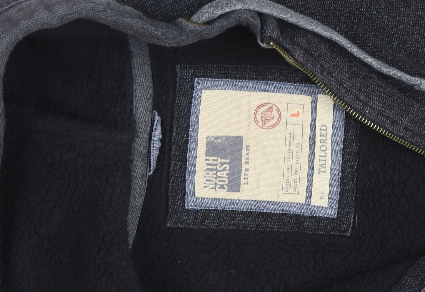 Marks and Spencer Men's Grey Full Zip Fleece Hoodie L