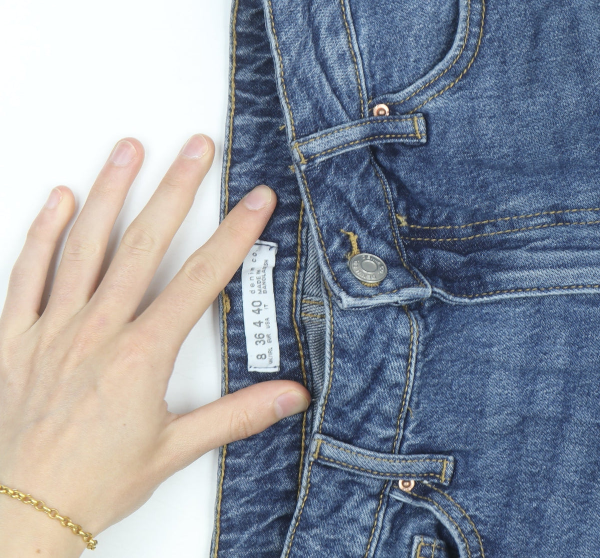Additional view of Denim Co. Women's Blue, size 12, Straight Leg Jeans