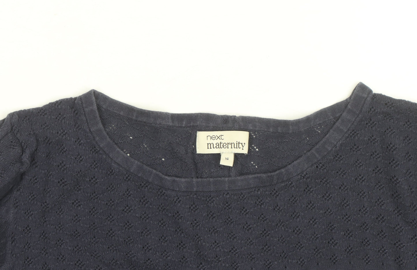 Next Maternity Blue Cotton Knit Jumper Women's Size 16