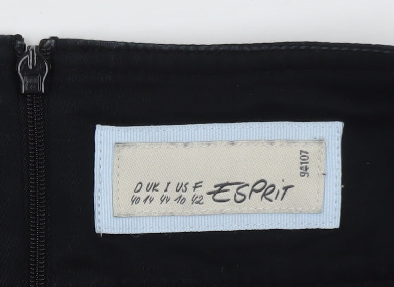 Brand and care label for ESPRIT Women's Black, size 14, Pencil Skirt Cotton Stretch Workwear