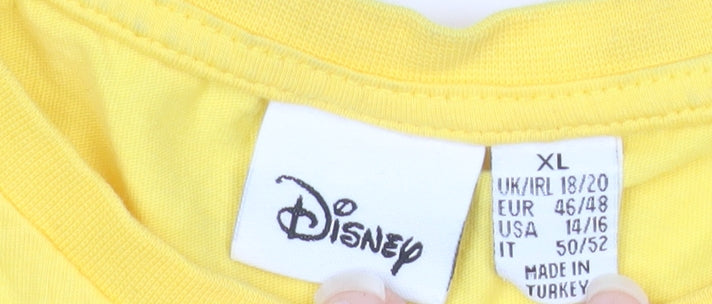 Additional view of Disney women’s yellow winnie the pooh xl cotton t-shirt