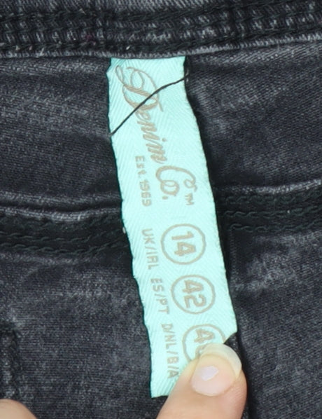 Additional view of Denim Co Women Grey Skinny Jeans, size 14, Stretch Denim