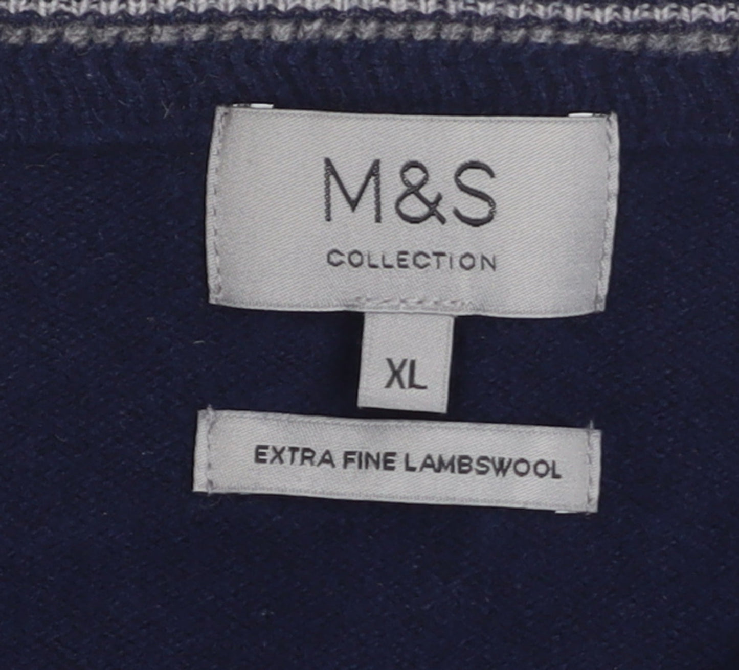 Marks and Spencer Men’s Blue Extra Fine Lambswool Jumper XL