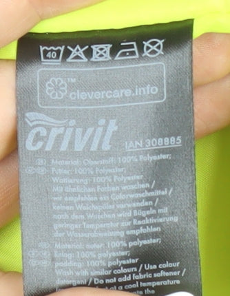 Additional view of Crivit Men's Black Hooded Puffer Jacket, size 38, Regular Outdoor