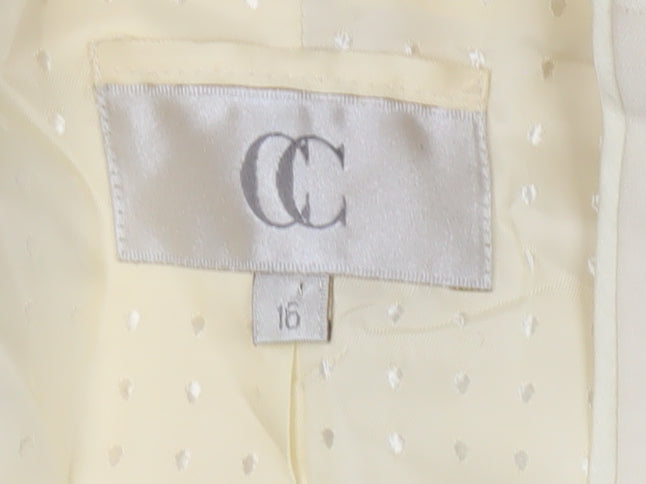 Country Casuals Women’s Ivory Silk Linen Blazer Size 16 Shawl Collar One Button