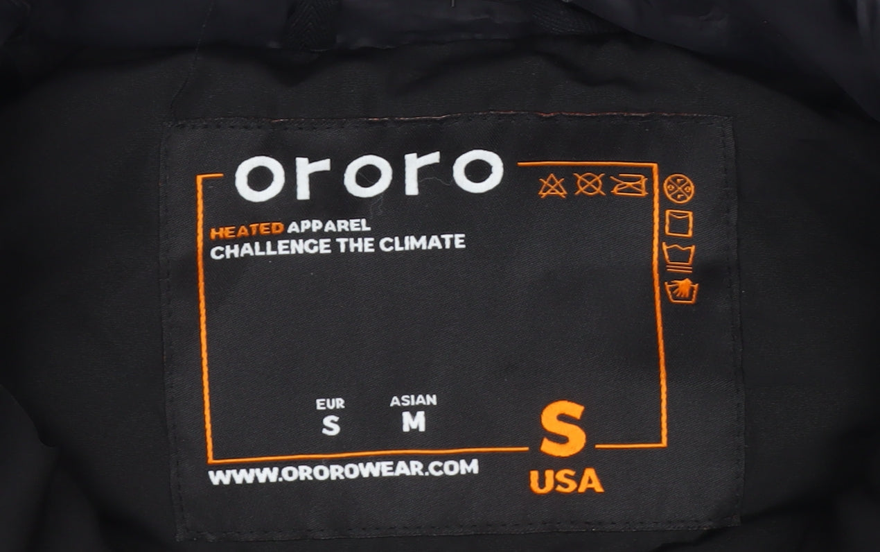 Ororo Women's Black Heated Quilted Waistcoat Bodywarmer Size S