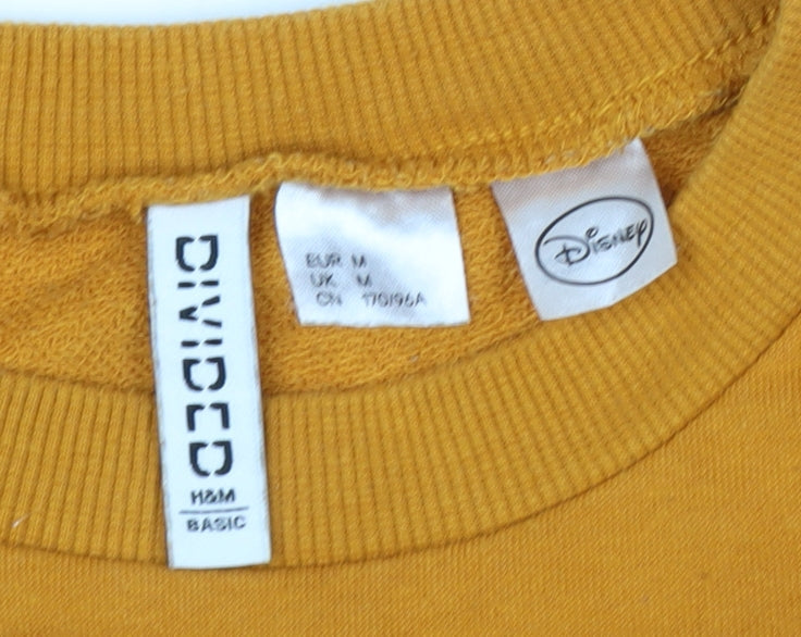 Additional view of H&M Disney women’s mustard crew neck pullover sweatshirt, size UK 14