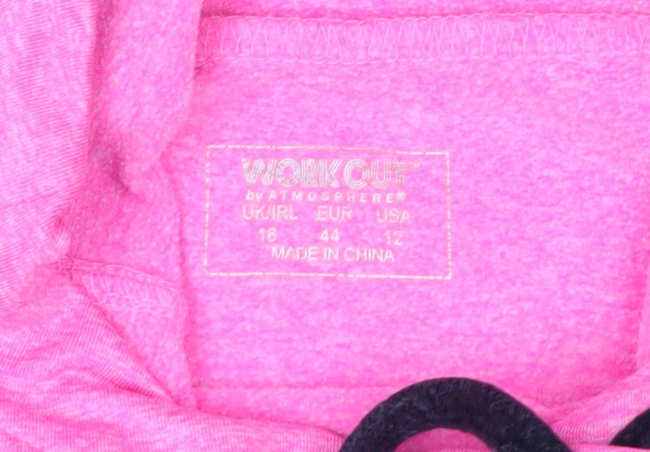 Atmosphere Women’s Pink Pullover Hoodie Size 16 Workout Style