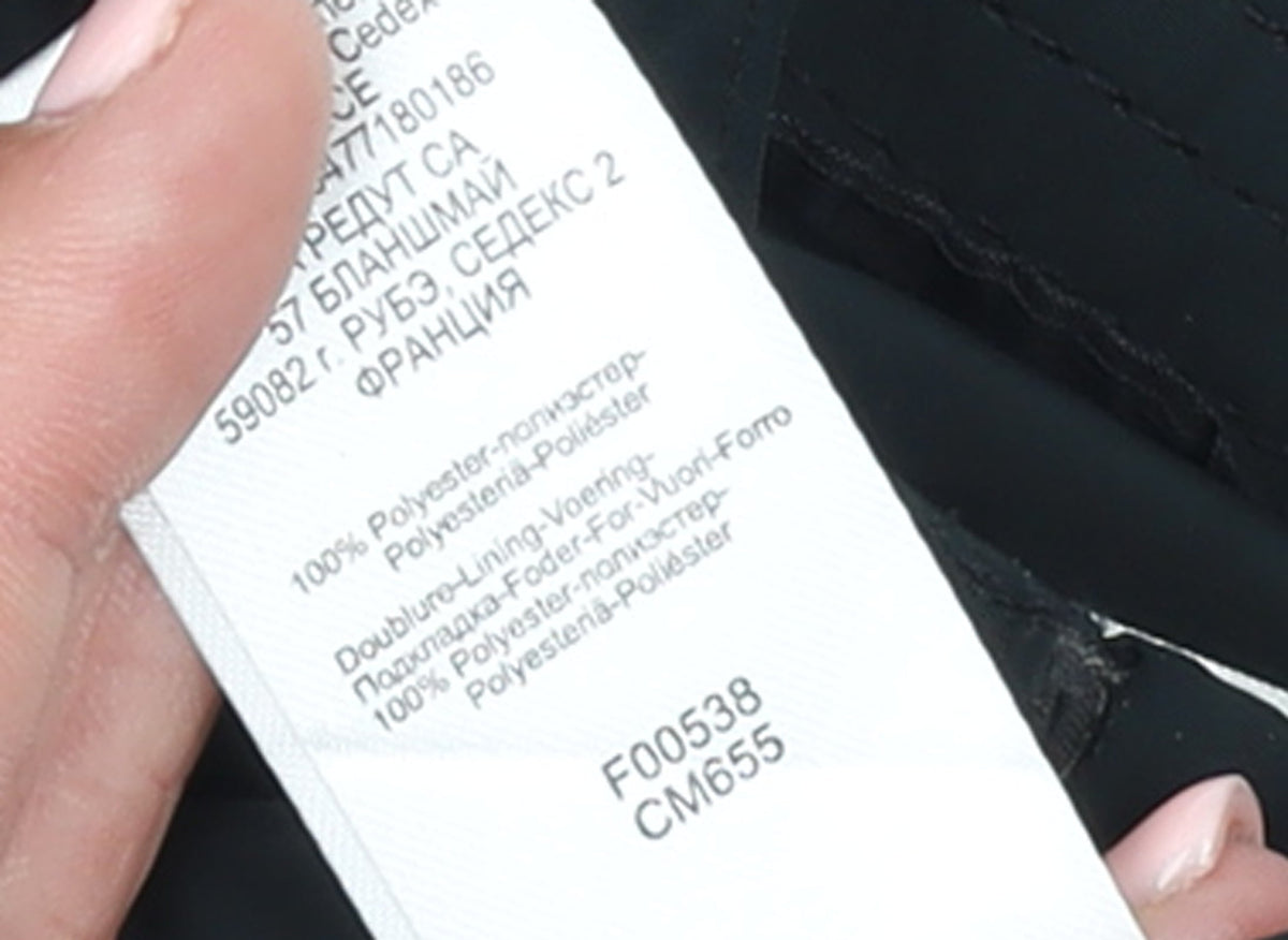 Additional view of Anne Weyburn Women's Black Short Trench Coat, size 10, Lined Buttoned