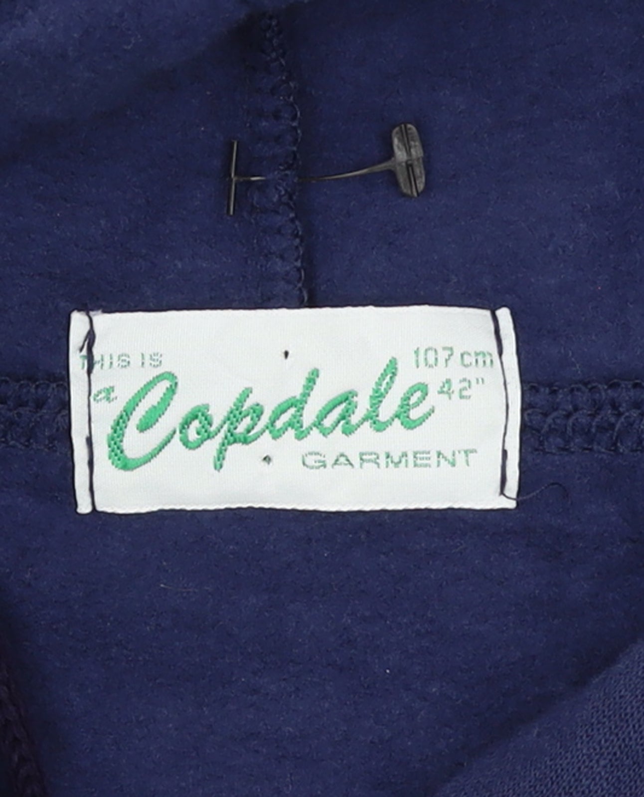 Copdale Men's Blue Pullover Hoodie Size L Embroidered Bird Logo