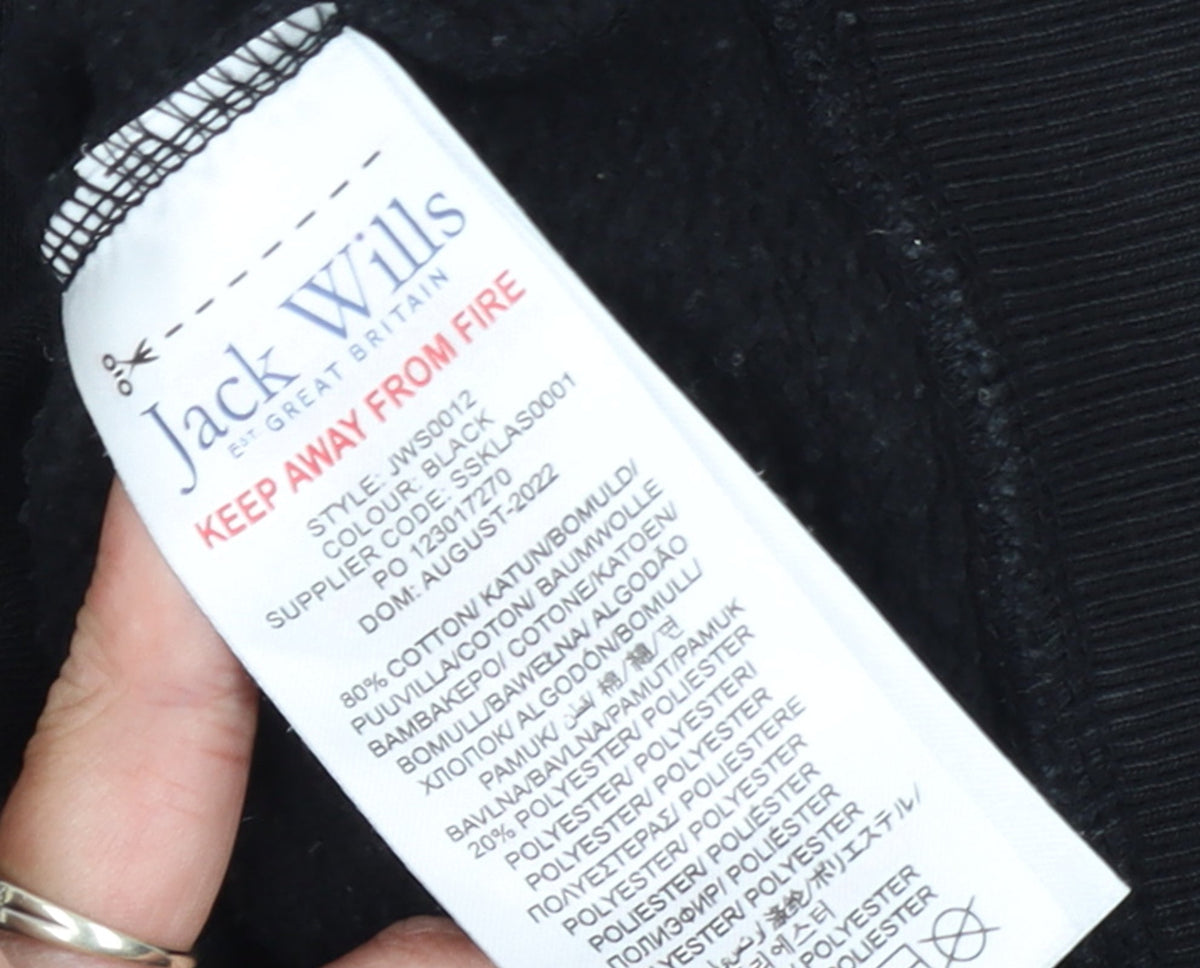 Additional view of Jack Wills boys’ black crew neck pullover sweatshirt 12-13 years