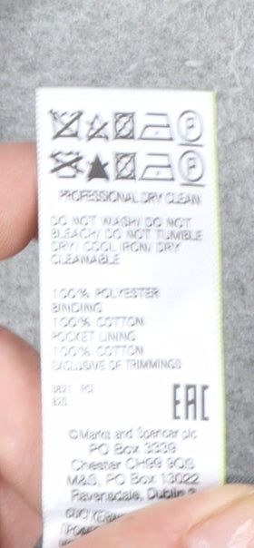 Marks and Spencer Women’s Grey Belted Hooded Mid-Length Overcoat Size 10