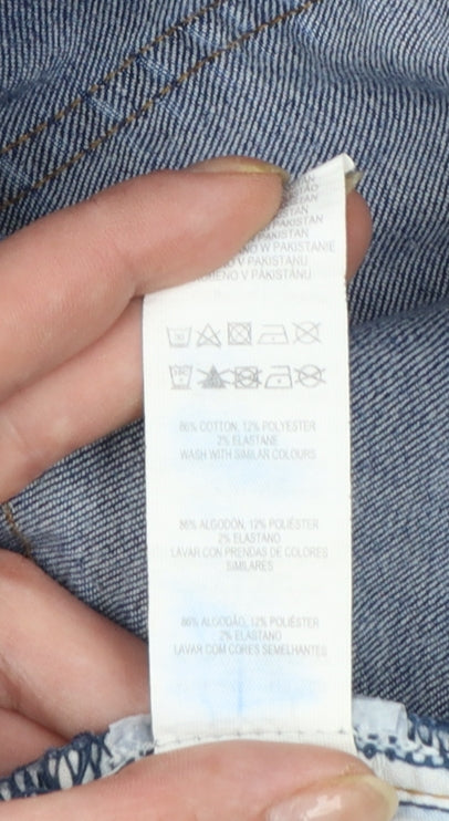 Additional view of Denim Co. Women's Blue, size 10, Skinny Distressed Jeans