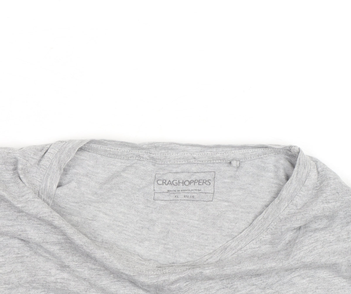Craghoppers Womens Grey XL Short Sleeve Cotton Blend T-Shirt