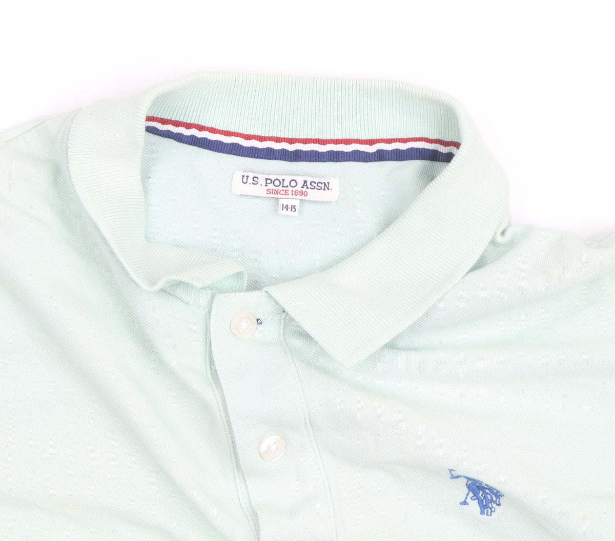 U.S. Polo Assn. Boys Green Short Sleeve Polo Shirt 14-15 Years