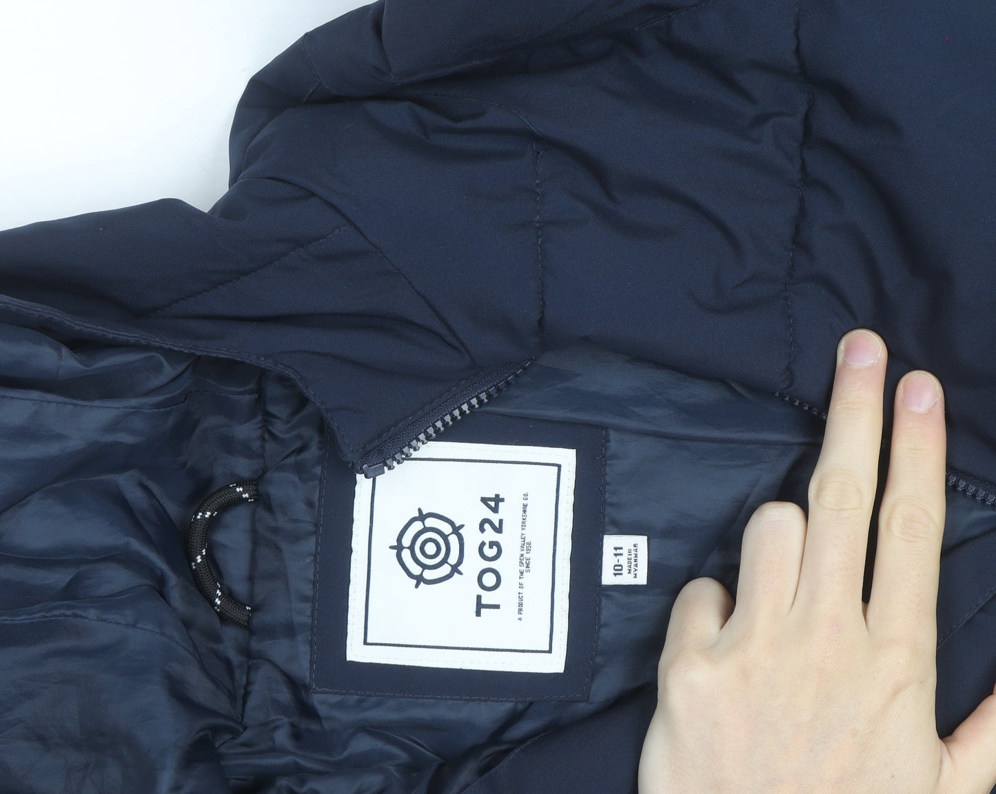 TOG24 Boys Blue Hooded Puffer Jacket 10-11 Years Winter Coat