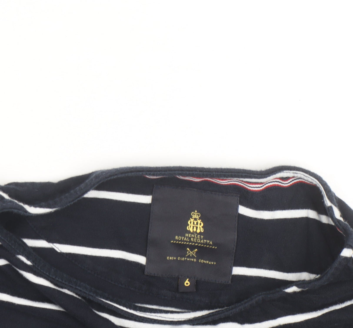 Additional view of Crew Clothing Blue White Striped Long Sleeve T-Shirt, size 6
