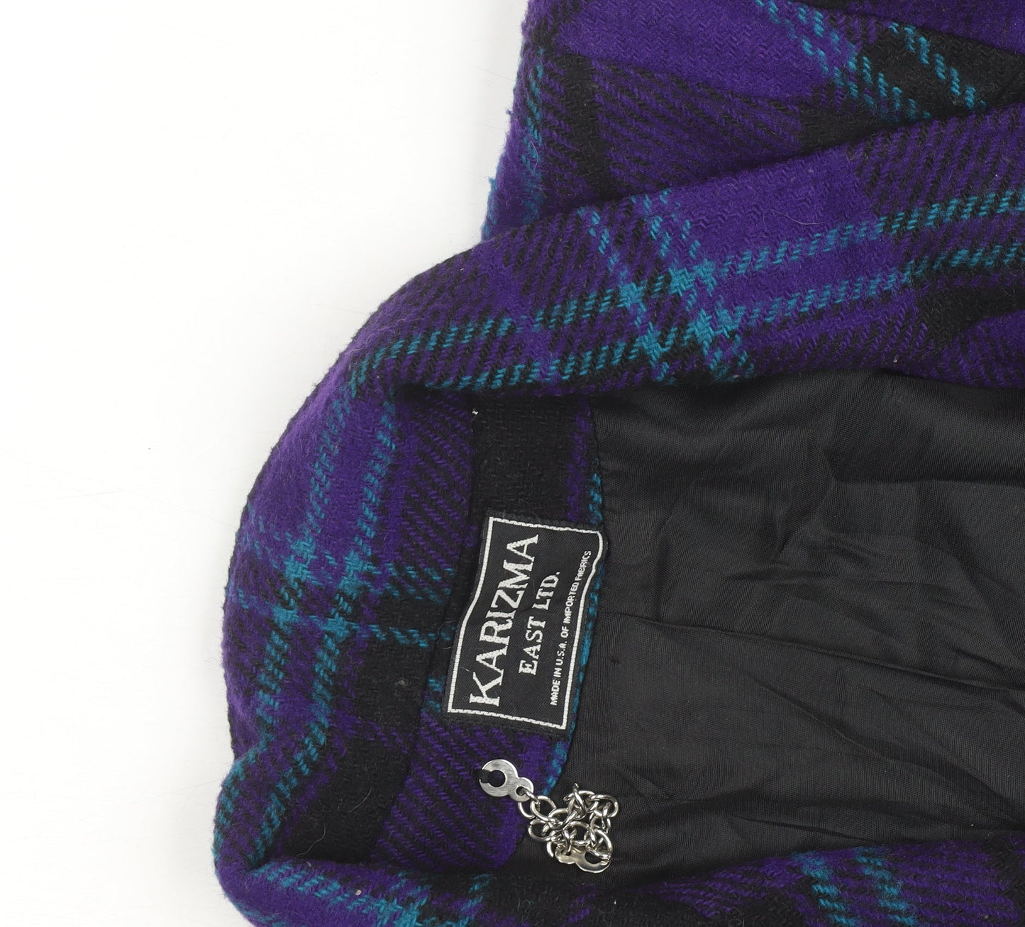 Karizma East Ltd Women's Purple Check Wool Blazer Size 8