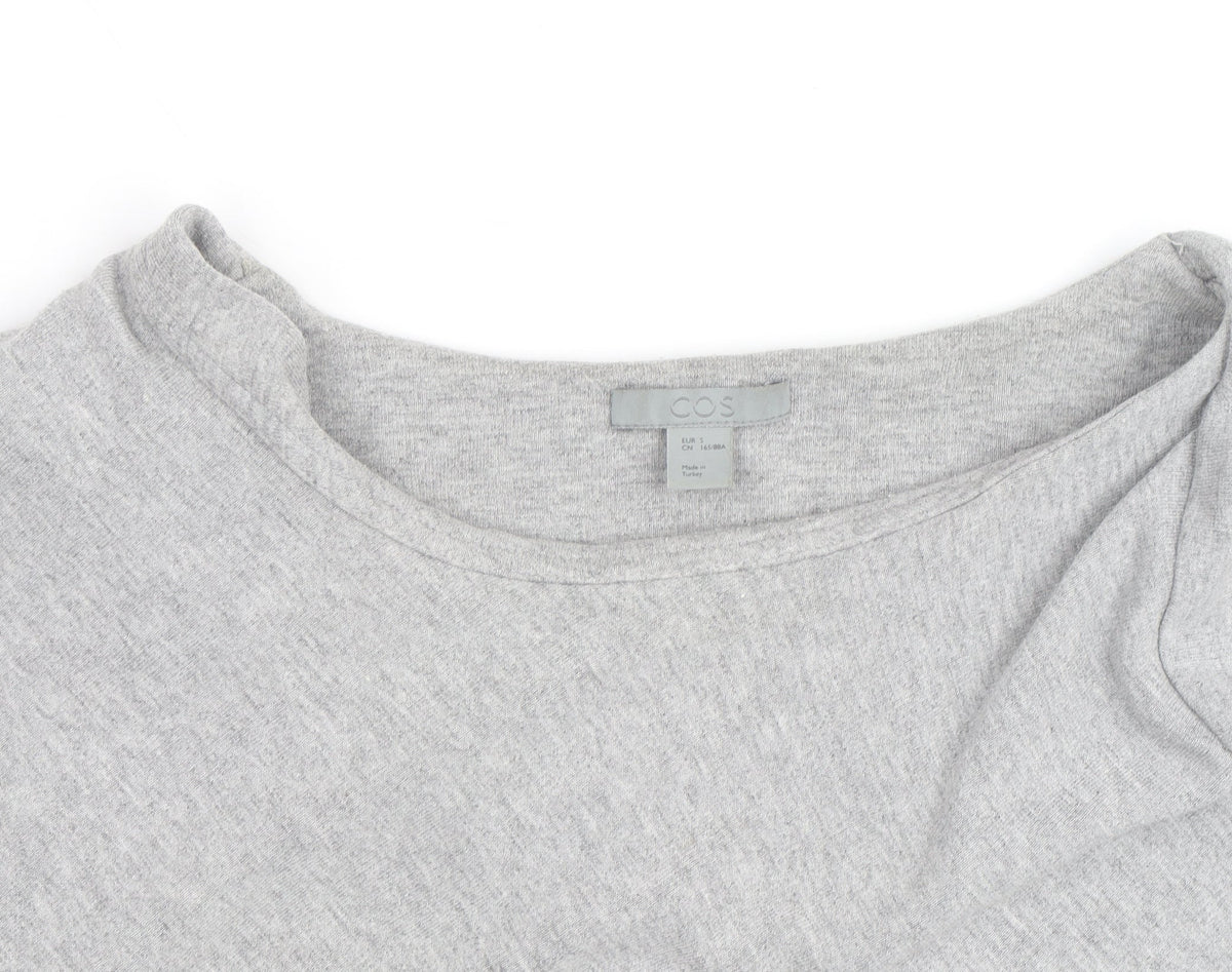 Additional view of COS Women's Grey Boat Neck Relaxed jumper, size L