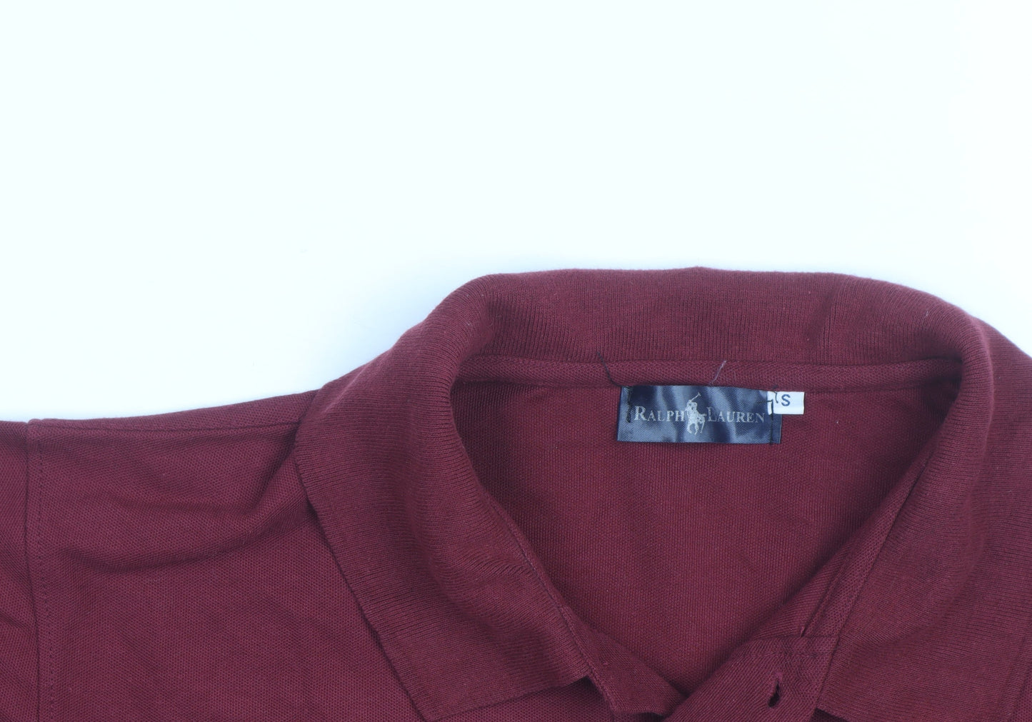 Ralph Lauren Mens Burgundy Short Sleeve Polo Shirt Size S Classic Fit