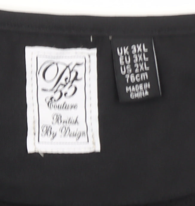 OF 55 Mens Black 3XL Utility Waistcoat With Multiple Pockets