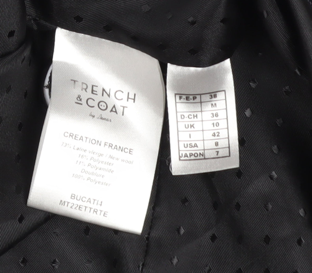 Trench & Coat Women's Grey Wool Pea Coat Size 10 Mid-Length