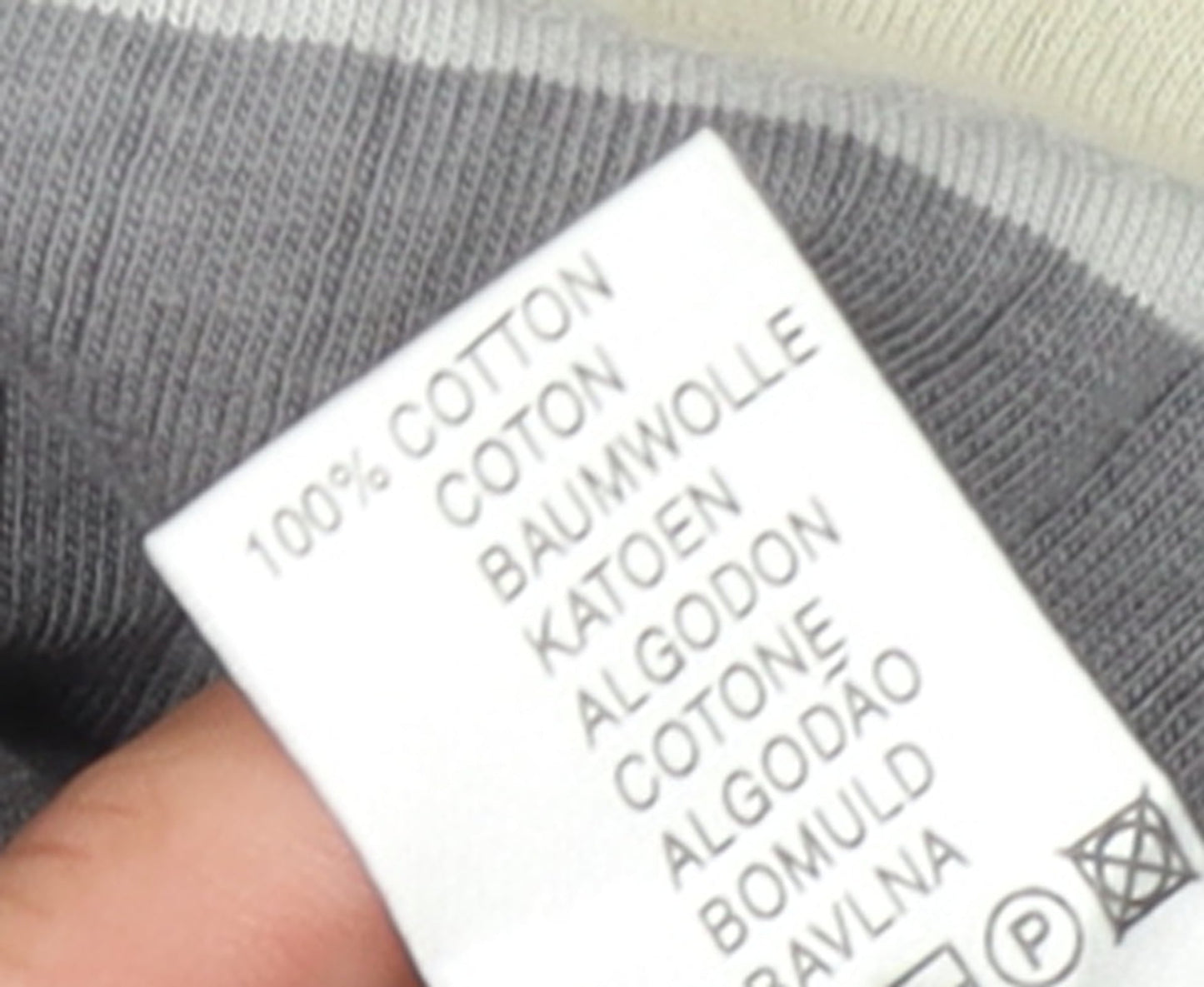 C&A Men's Grey Colourblock Cotton Polo Shirt Size M