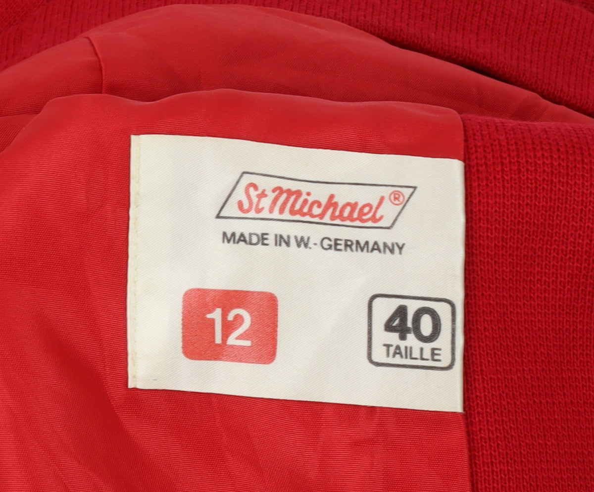 Marks & Spencer Women's Red Wool Blend Double-Breasted Blazer UK 12