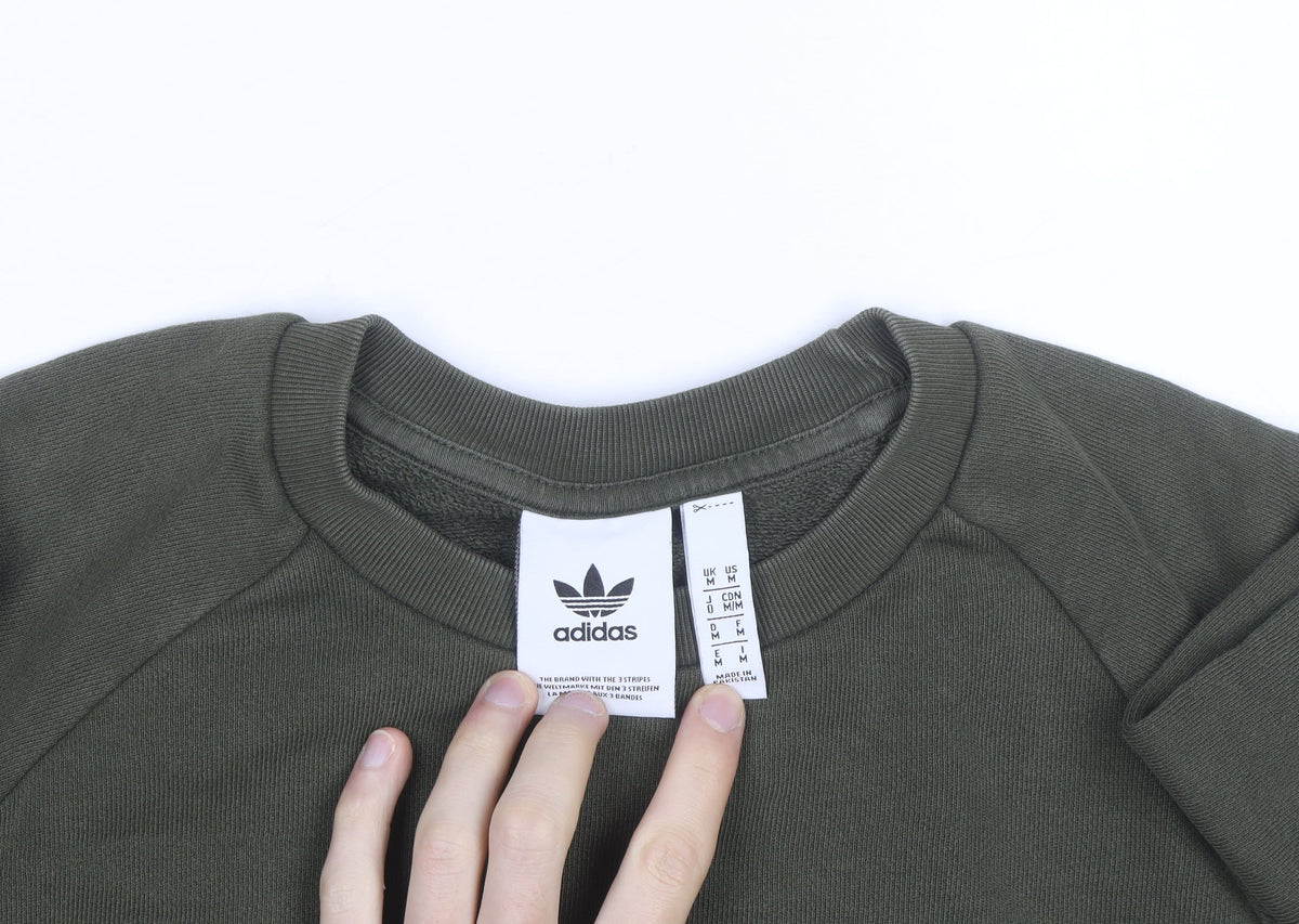 Additional view of Adidas Men Green Crew Neck Pullover Sweatshirt M Regular Fit