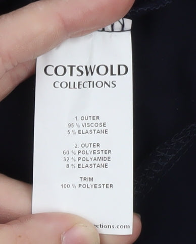 Additional view of Cotswold Collections Women Blue Check Velvet Tunic Blouse, size 18