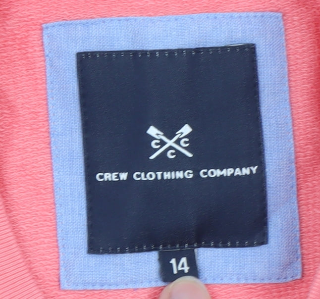 Crew Clothing Women's Pink 3/4 Sleeve Cotton T-Shirt Size 14