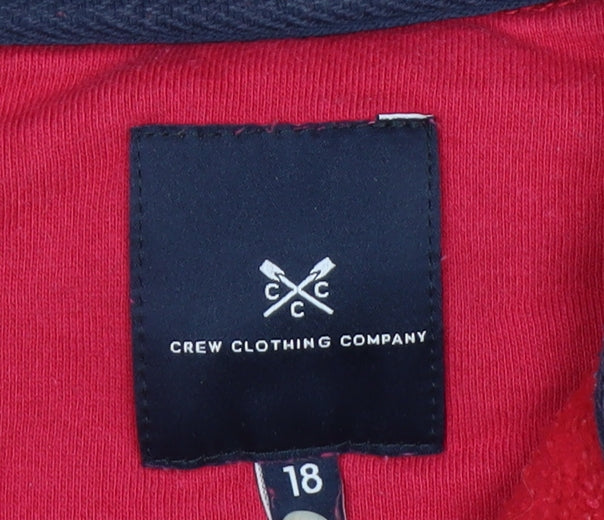 Additional view of Crew Clothing Women Red 1/4 Zip Pullover Sweatshirt, size 18