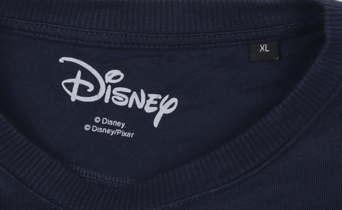 Disney Women’s Navy Neverland Sweatshirt XL Cotton Blend Crew Neck