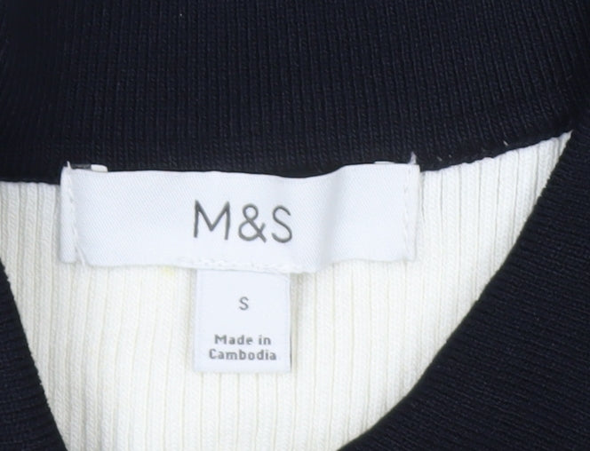 Marks and Spencer Women’s Ivory Knit Collared Polo Top Size S