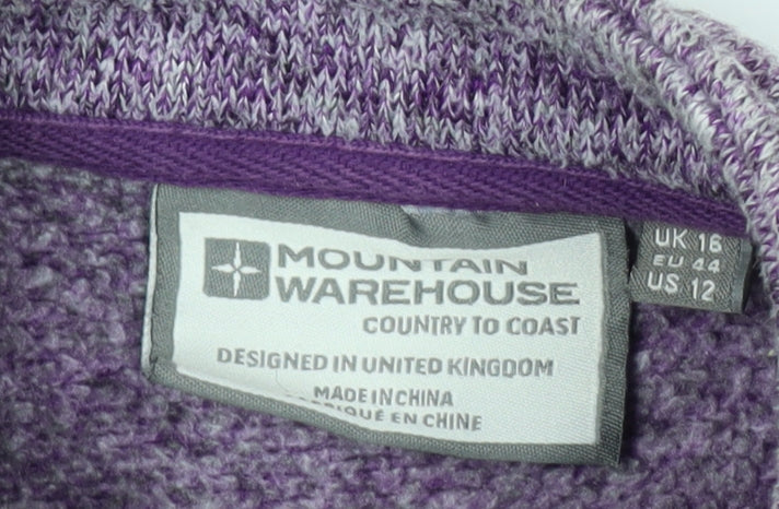 Mountain Warehouse Womens Purple Full Zip Fleece Jacket Size 16