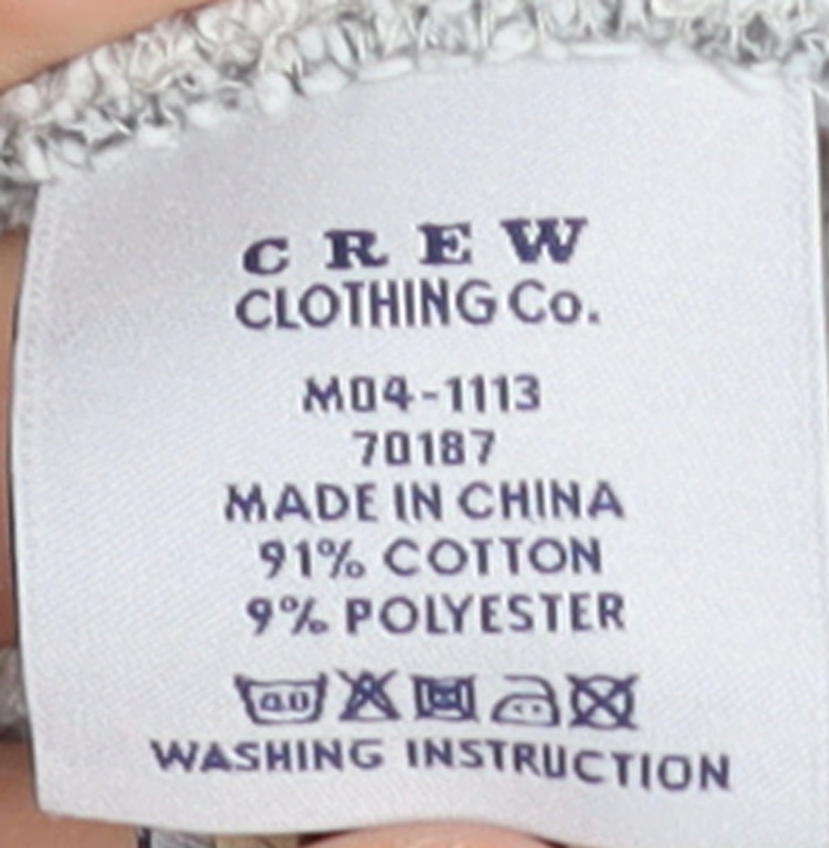 Additional view of Crew Clothing Men's Grey Medium Pullover Hoodie with Pocket