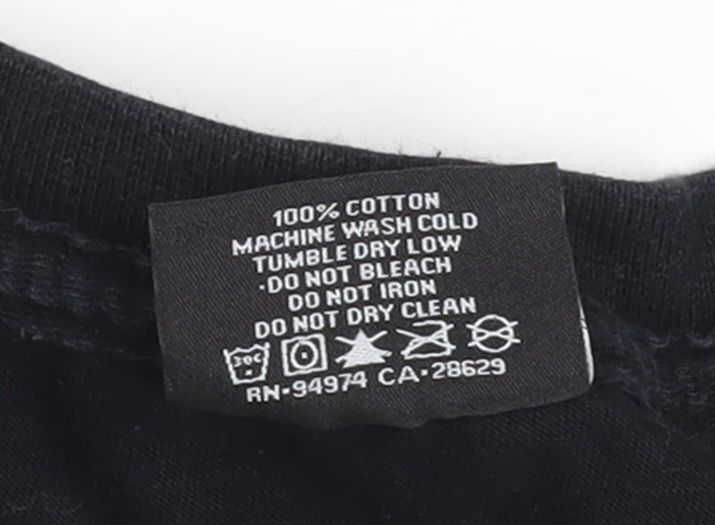 Stussy Men's Black Long Sleeve Graphic Crew Neck Cotton T-Shirt Size M