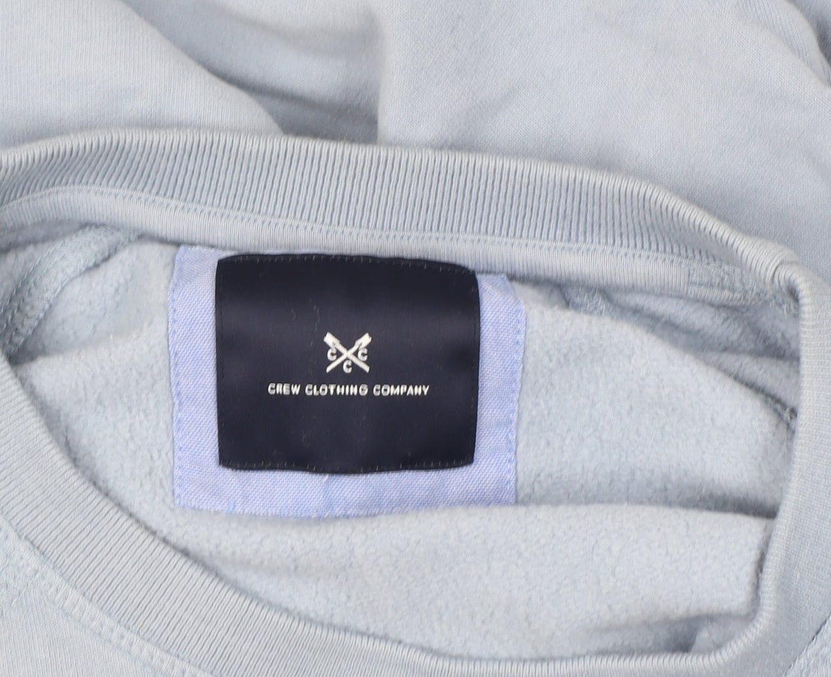 Additional view of Crew Clothing Women Blue Cotton Pullover Sweatshirt, size M